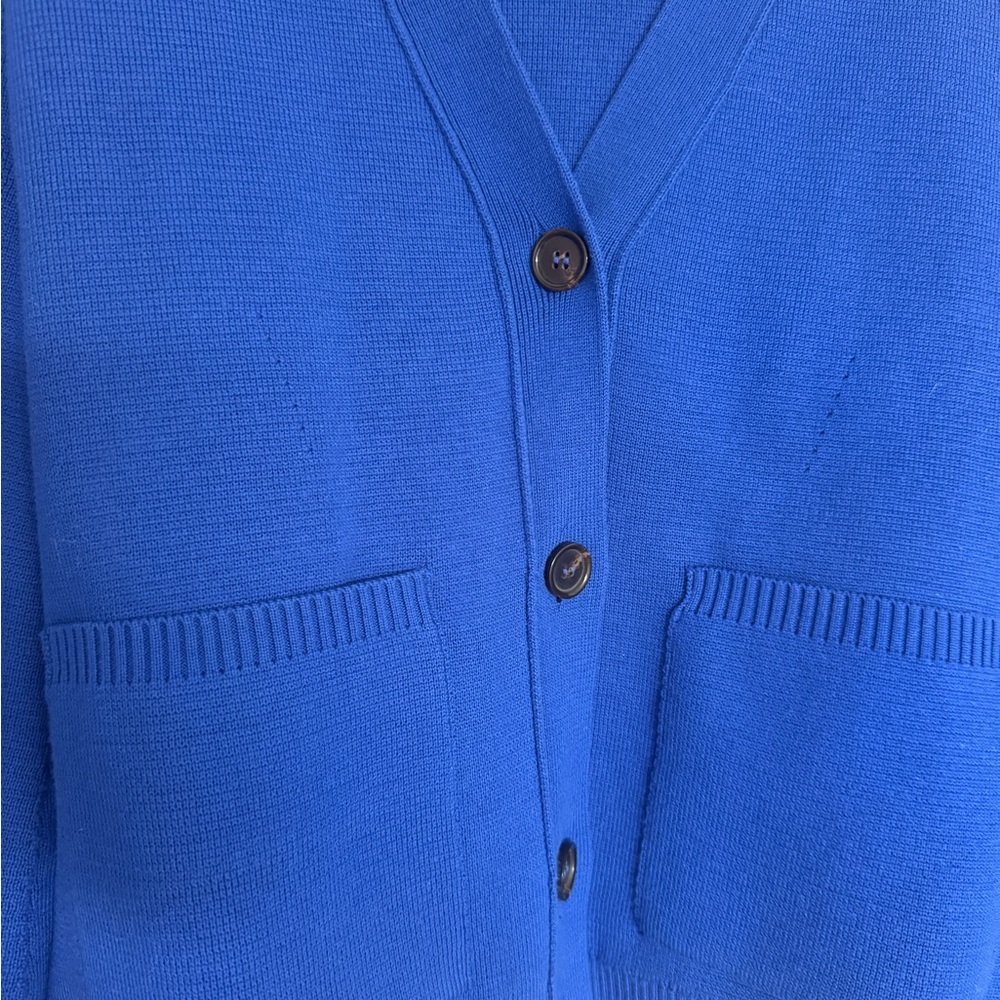 ARKET 100% Cotton Electric Blue Cardigan - Picture 3 of 10